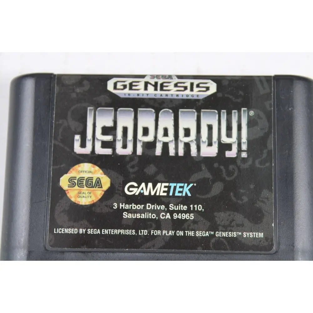 Jeopardy (Sega Genesis, 1992) Game Show Complete with Box Cartridge & Manual CIB